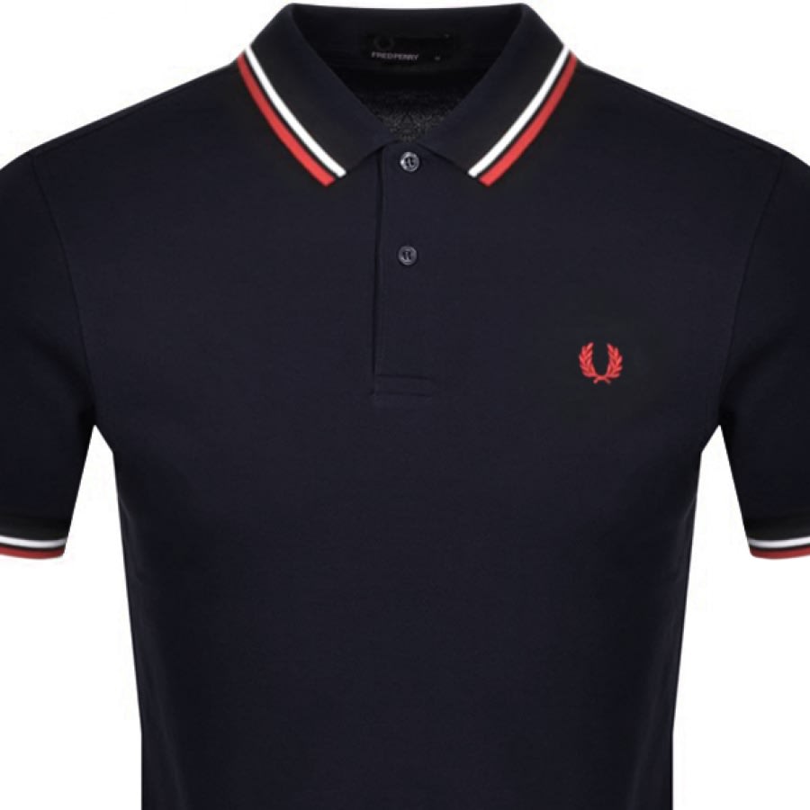Alternative Image for ProductFred Perry Twin Tipped Polo T Shirt Navy2