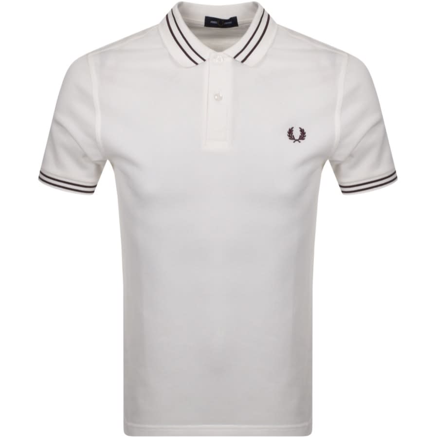 Alternative Image for ProductFred Perry textured Panel Polo T Shirt White1