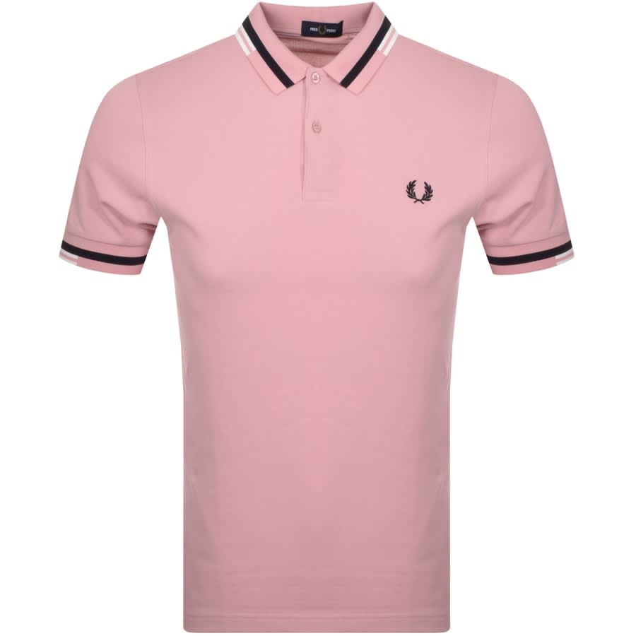 Alternative Image for ProductFred Perry Abstract Tipped Polo T Shirt Pink1