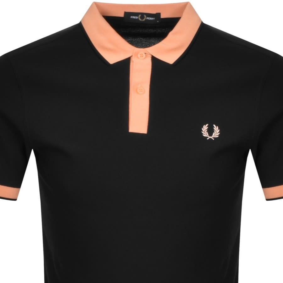 Alternative Image for ProductFred Perry Crepe Polo T Shirt Black2