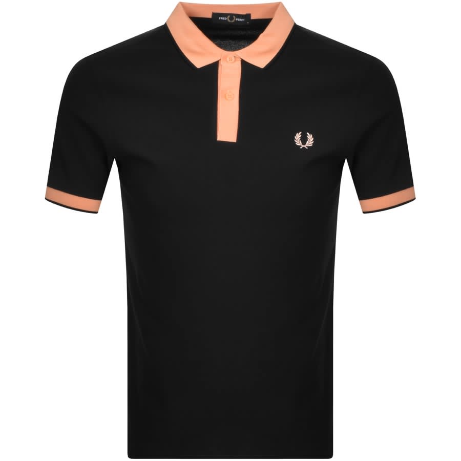 Alternative Image for ProductFred Perry Crepe Polo T Shirt Black1