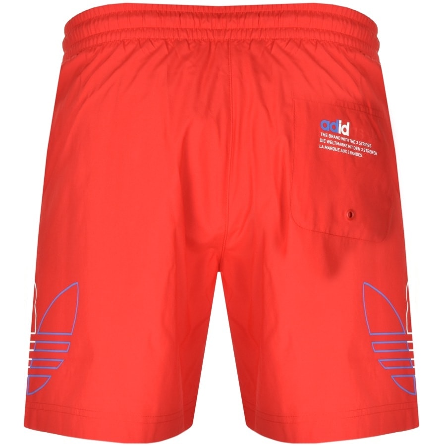 Alternative Image for Productadidas Originals Tricol Swim Shorts Red2