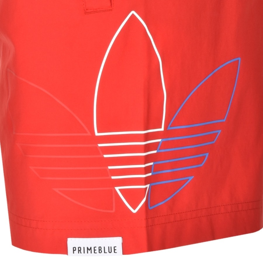 Alternative Image for Productadidas Originals Tricol Swim Shorts Red3