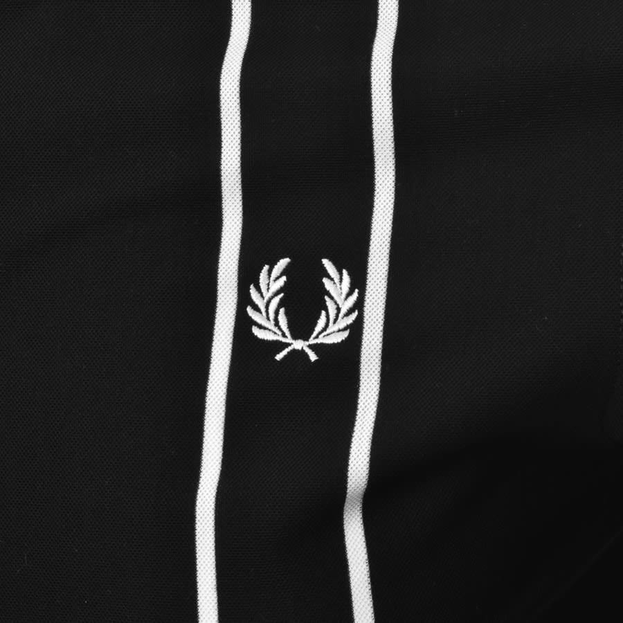 Alternative Image for ProductFred Perry Refined Pique Striped Polo T Shirt Blac3