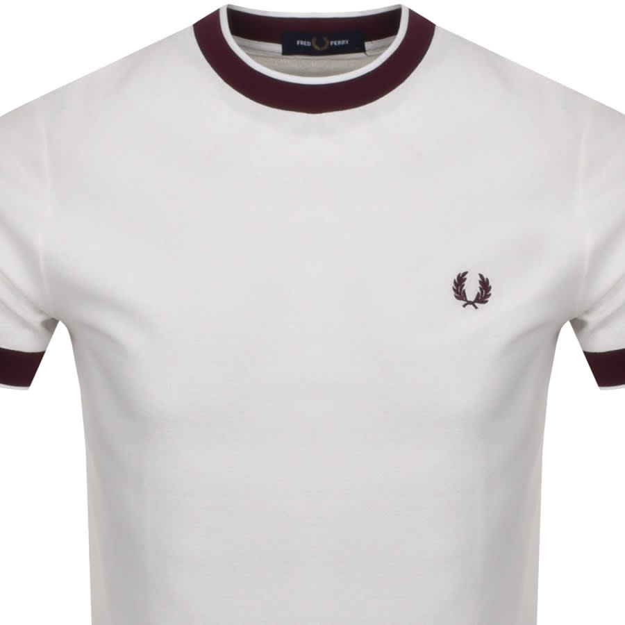 Alternative Image for ProductFred Perry Crepe T Shirt White2