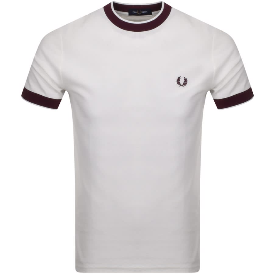 Alternative Image for ProductFred Perry Crepe T Shirt White1