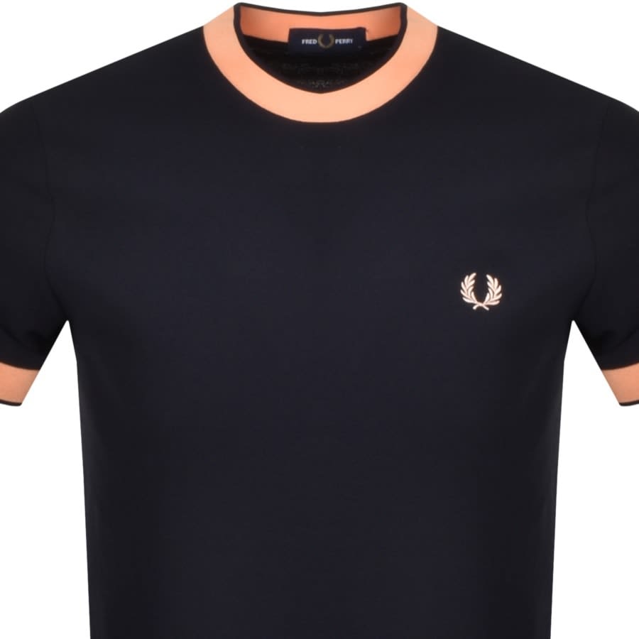 Alternative Image for ProductFred Perry Crepe T Shirt Navy2