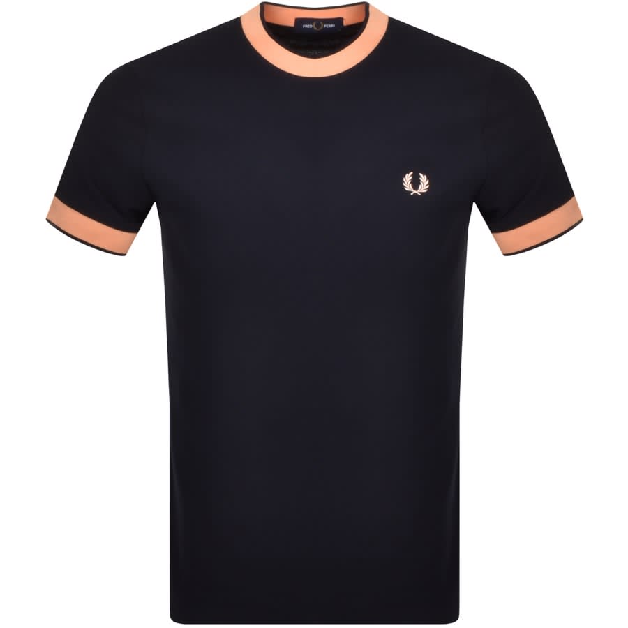 Alternative Image for ProductFred Perry Crepe T Shirt Navy1