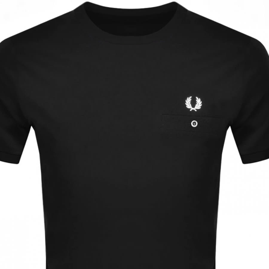 Alternative Image for ProductFred Perry Pocket Detail T Shirt Black2