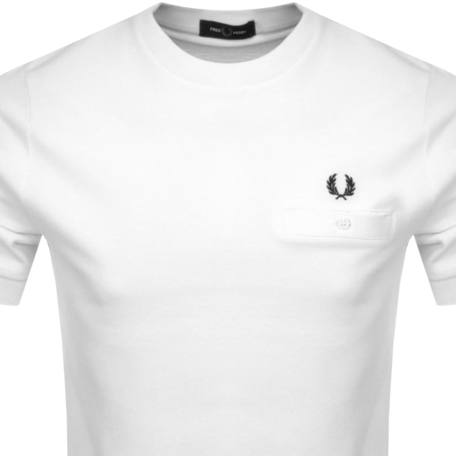Alternative Image for ProductFred Perry Pocket Detail T Shirt White2