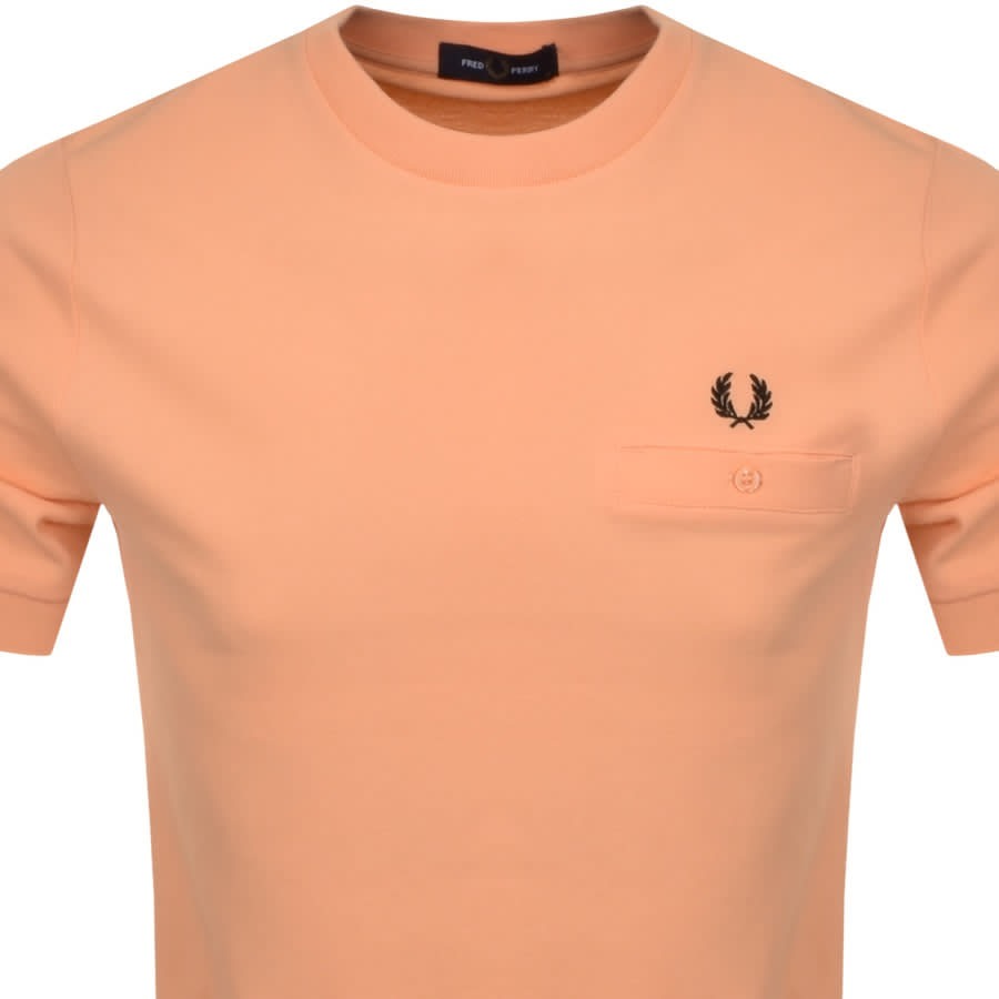 Alternative Image for ProductFred Perry Pocket Detail T Shirt Orange2