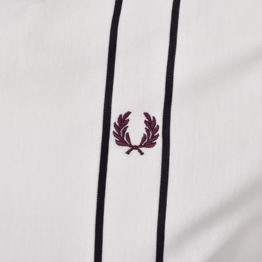 Alternative Image for ProductFred Perry Refined Cotton Striped T Shirt White3