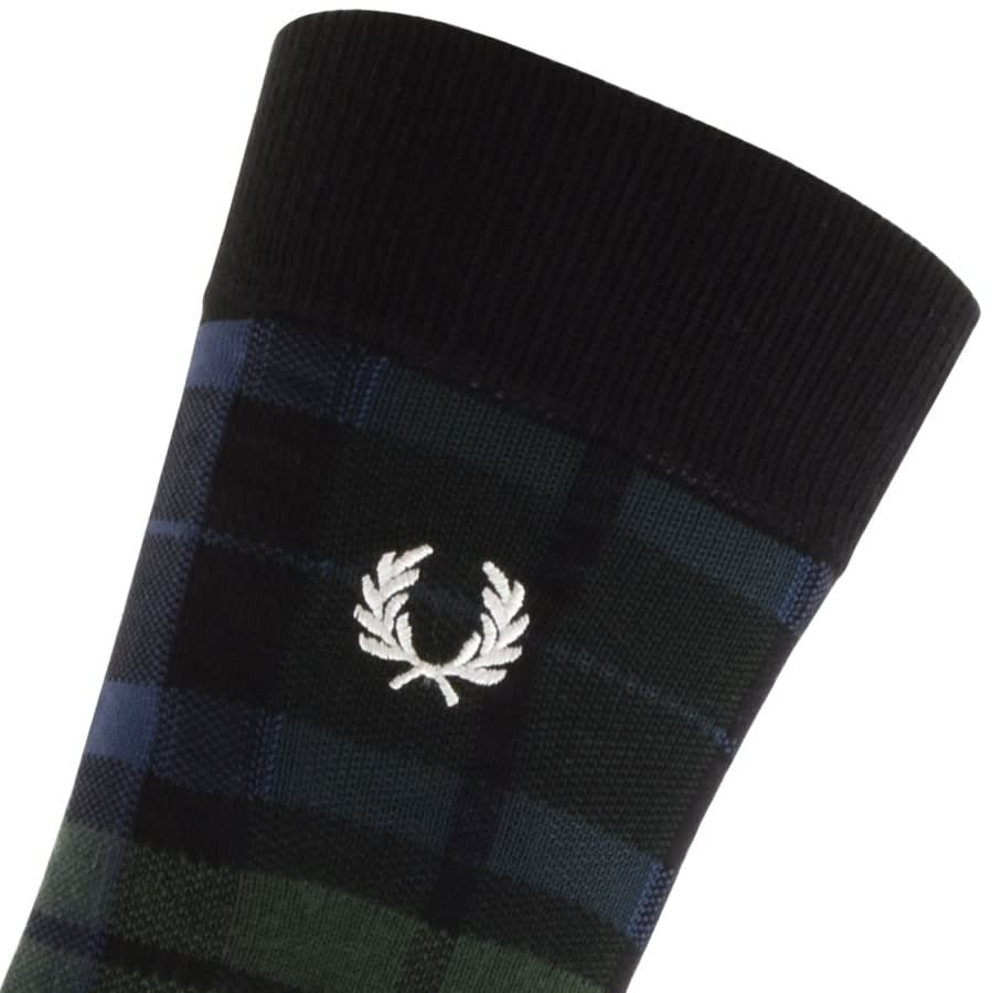 Alternative Image for ProductFred Perry Tartan Logo Socks Navy3