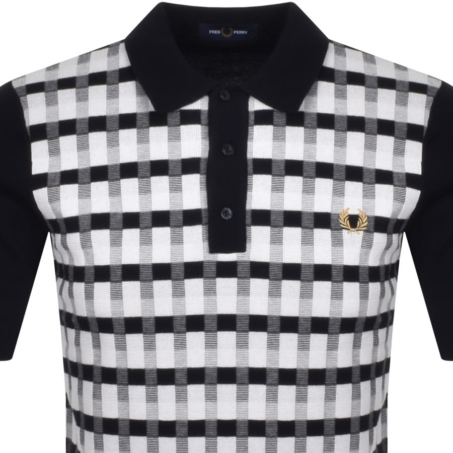 Alternative Image for ProductFred Perry Abstract Checked Polo T Shirt Navy2