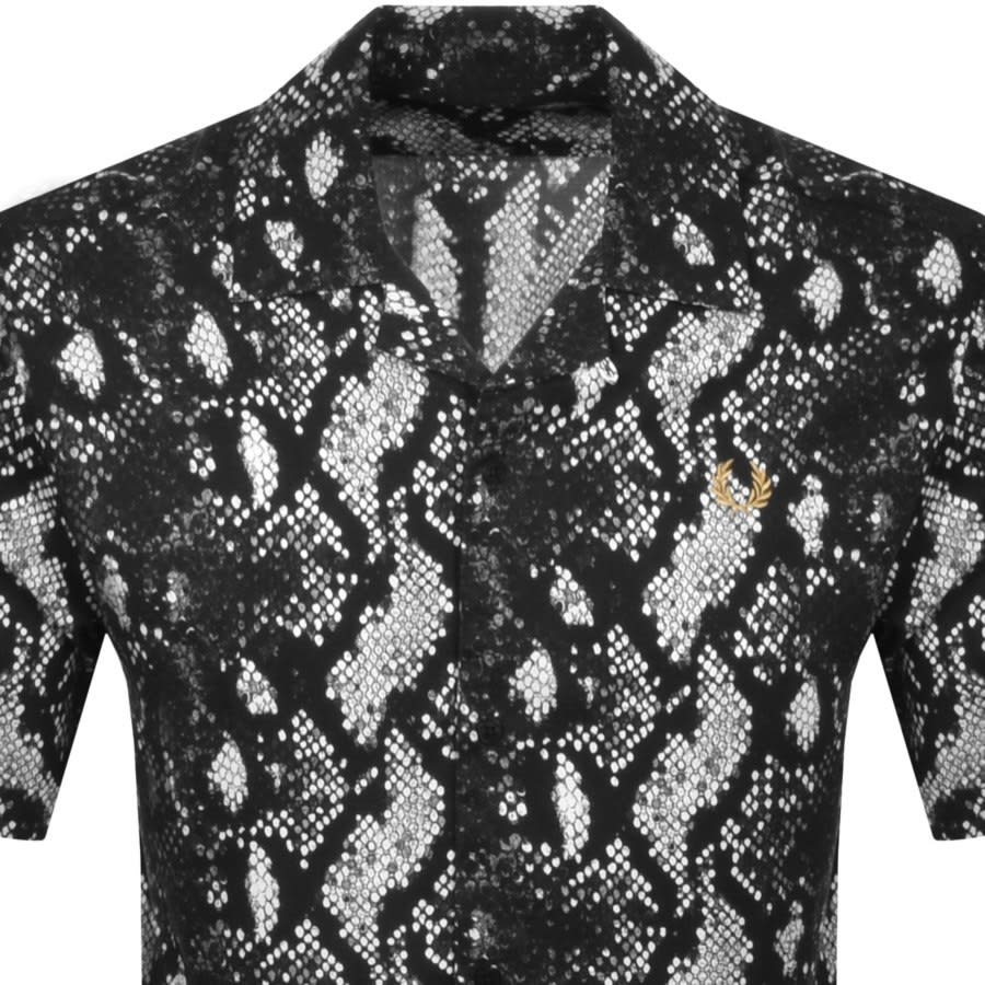 Alternative Image for ProductFred Perry Snake Print Revere Shirt Black2
