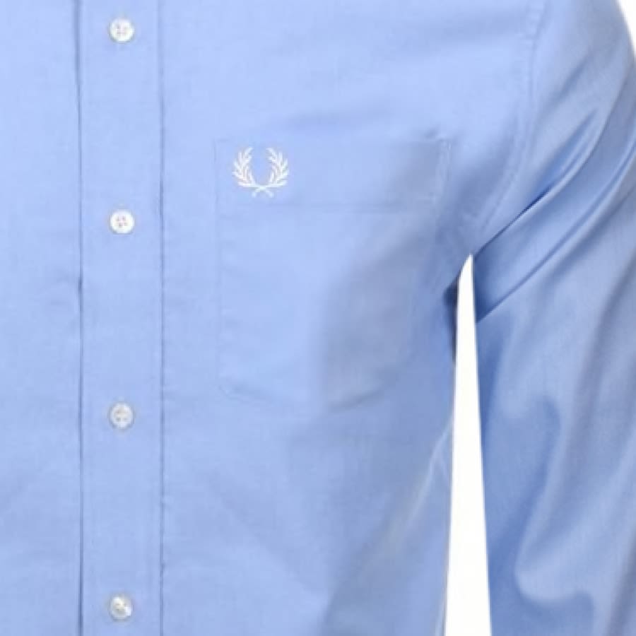 Alternative Image for ProductFred Perry Oxford Long Sleeve Shirt Blue3