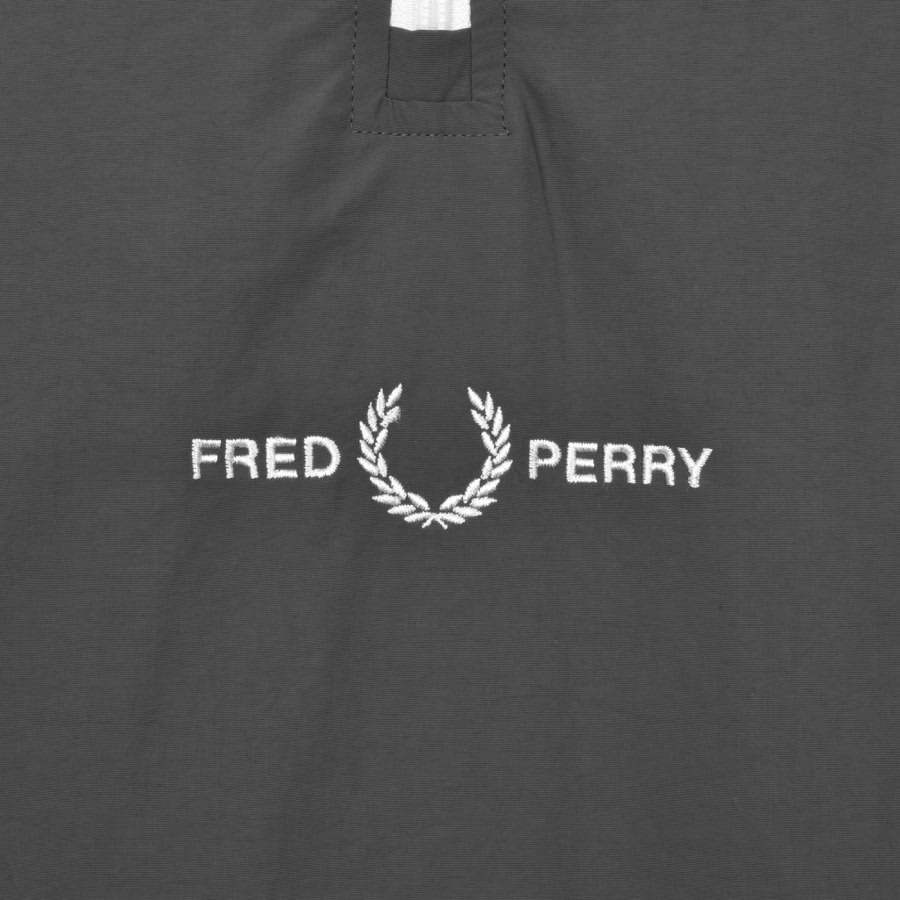 Alternative Image for ProductFred Perry Embroidered Half Zip Jacket Grey3