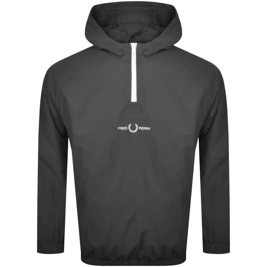 Alternative Image for ProductFred Perry Embroidered Half Zip Jacket Grey1