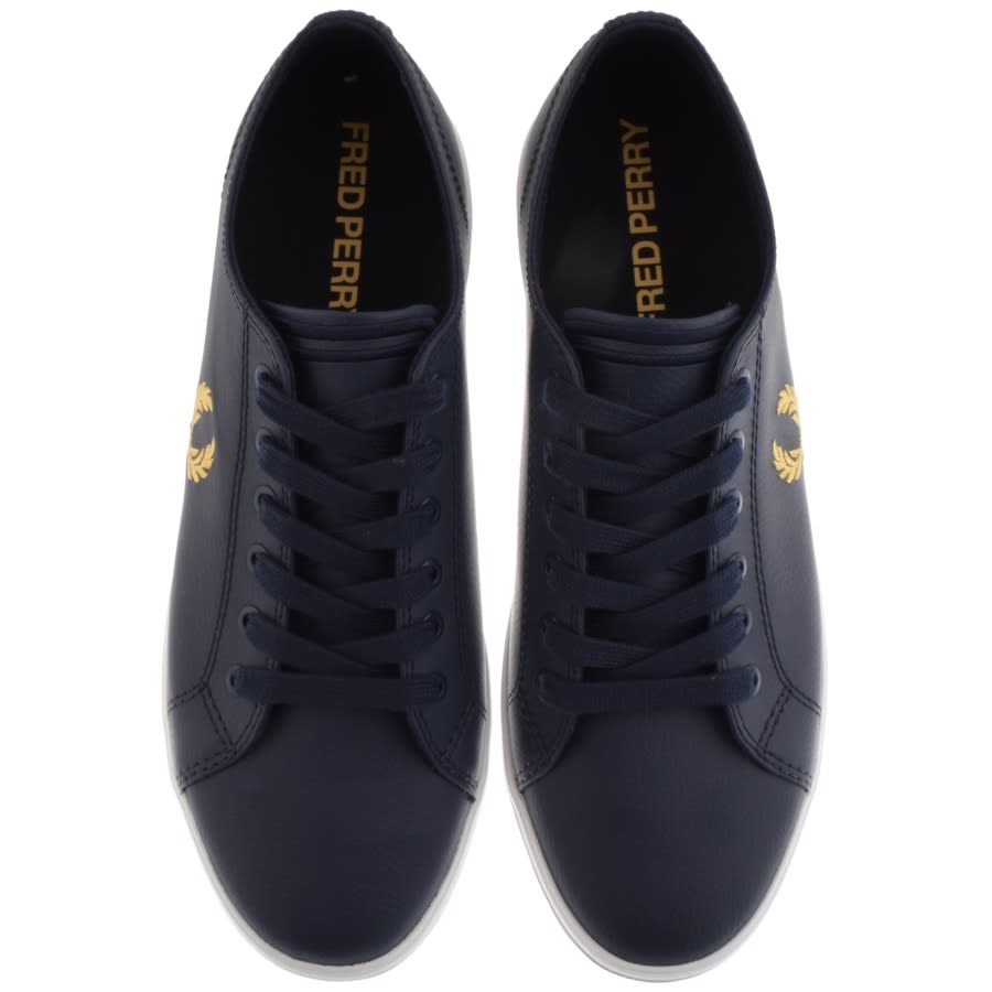 Alternative Image for ProductFred Perry Kingston Leather Trainers Navy3