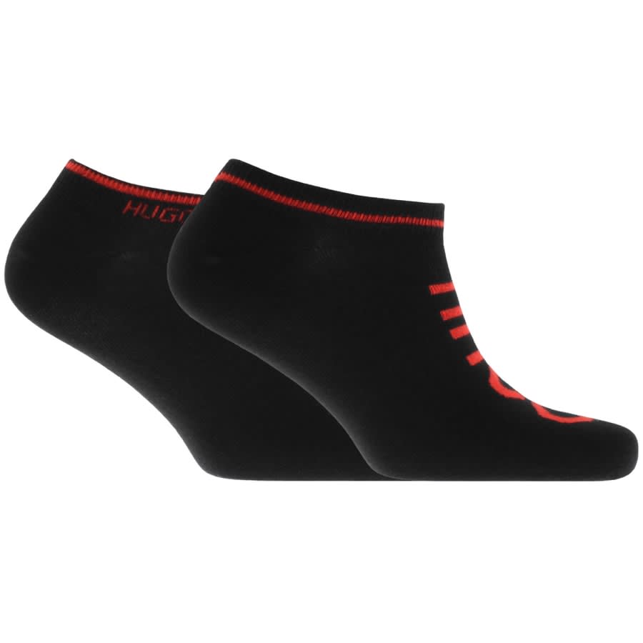 Alternative Image for ProductHUGO Double Pack Logo Socks Black1