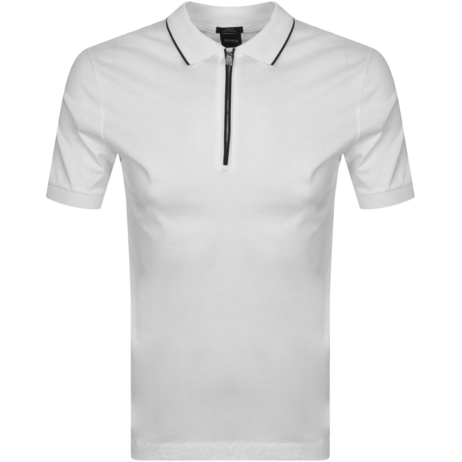 boss polston zip polo shirt