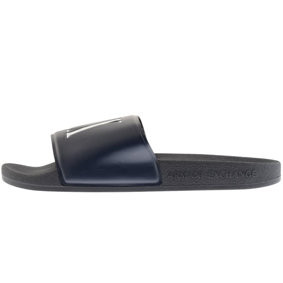 Alternative Image for ProductArmani Exchange Logo Sliders Navy2