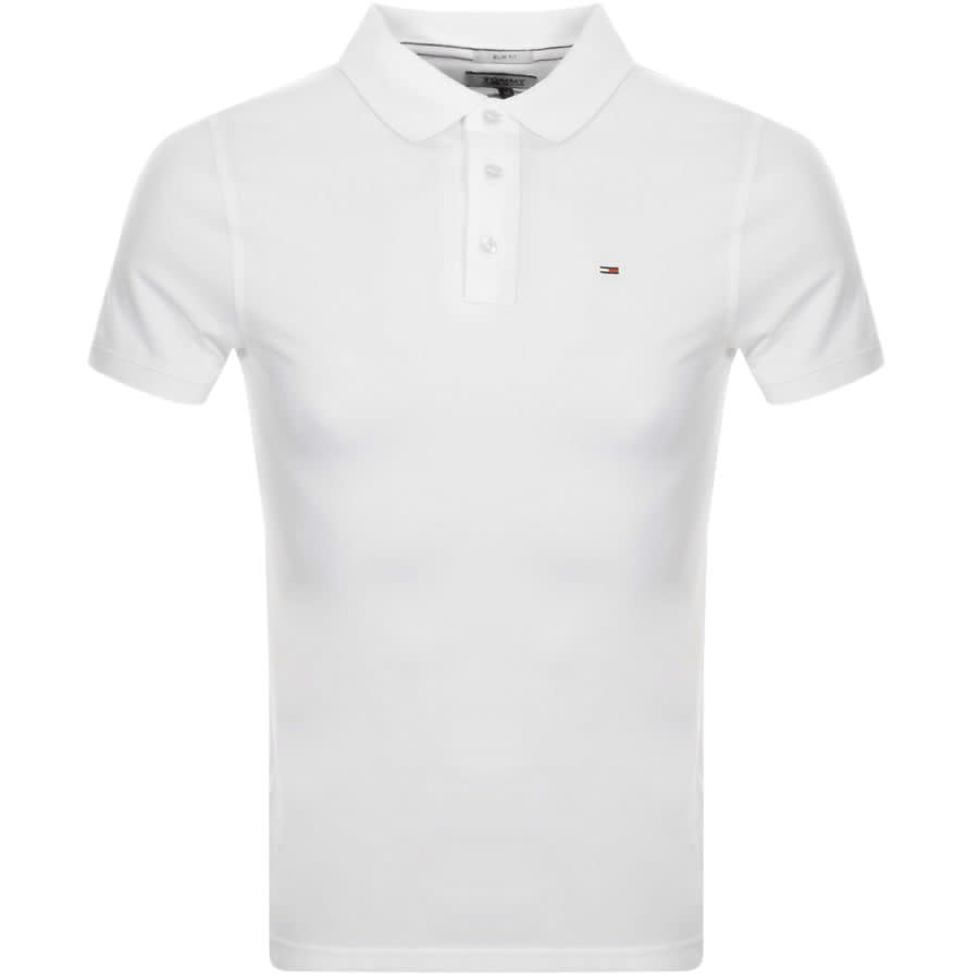 Tommy Jeans Slim Fit Polo Shirt White | Mainline Menswear
