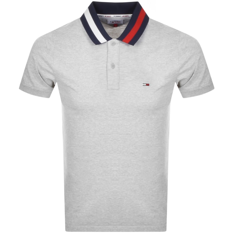 Alternative Image for ProductTommy Jeans Flag Polo T Shirt Grey1
