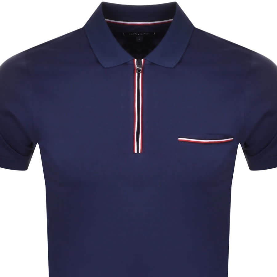 Alternative Image for ProductTommy Hilfiger Zip Polo T Shirt Navy2