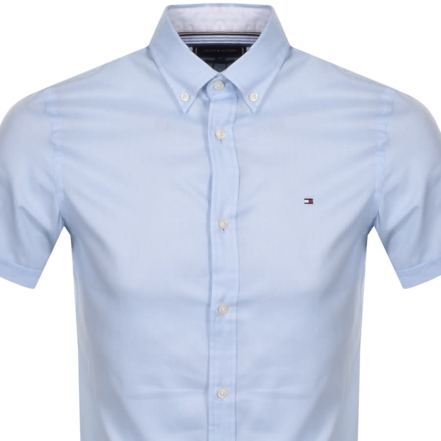 Alternative Image for ProductTommy Hilfiger Slim Fit Short Sleeve Shirt Blue2