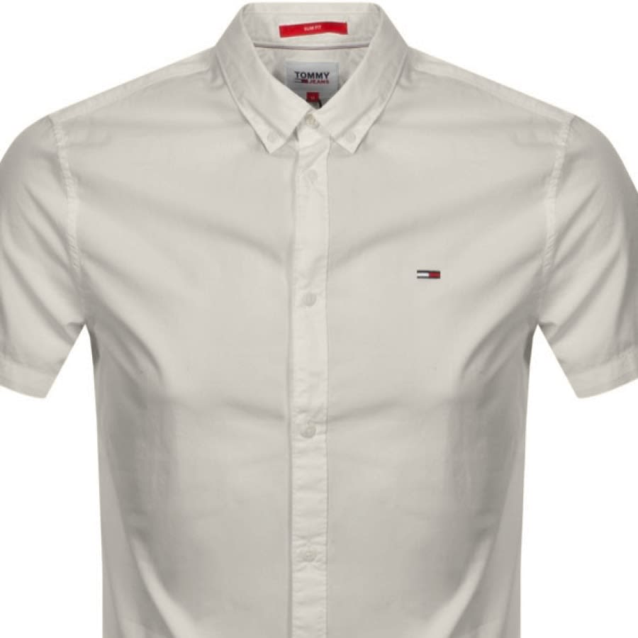 Alternative Image for ProductTommy Jeans Short Sleeved Twill Shirt Beige2