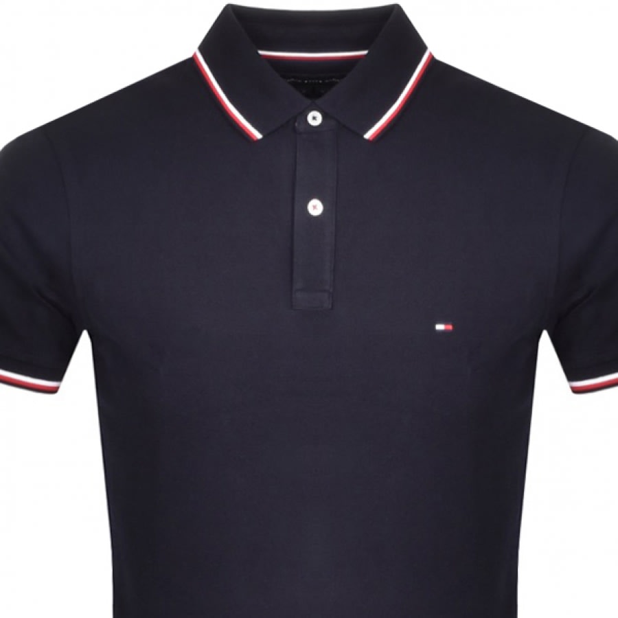 Alternative Image for ProductTommy Hilfiger Tipped Slim Fit Polo T Shirt Navy2