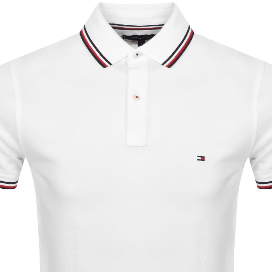 Alternative Image for ProductTommy Hilfiger Tipped Slim Fit Polo T Shirt White2