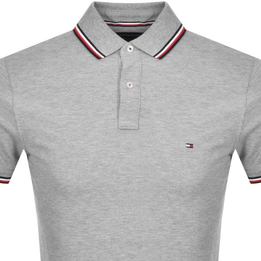 Alternative Image for ProductTommy Hilfiger Tipped Slim Fit Polo T Shirt Grey2