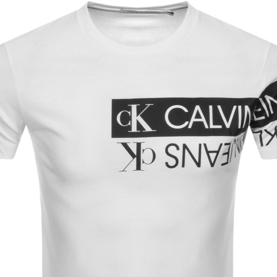 Alternative Image for ProductCalvin Klein Mirror Logo T Shirt White2
