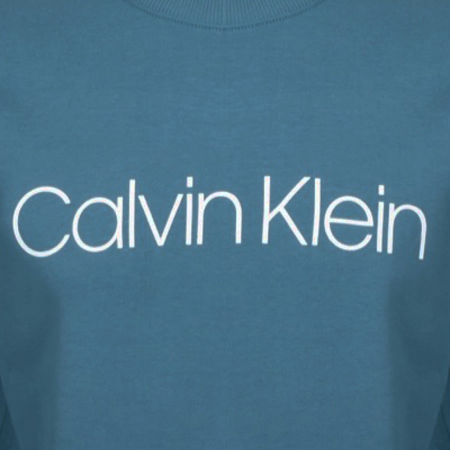 Alternative Image for ProductCalvin Klein Logo Crew Neck Sweatshirt Blue3