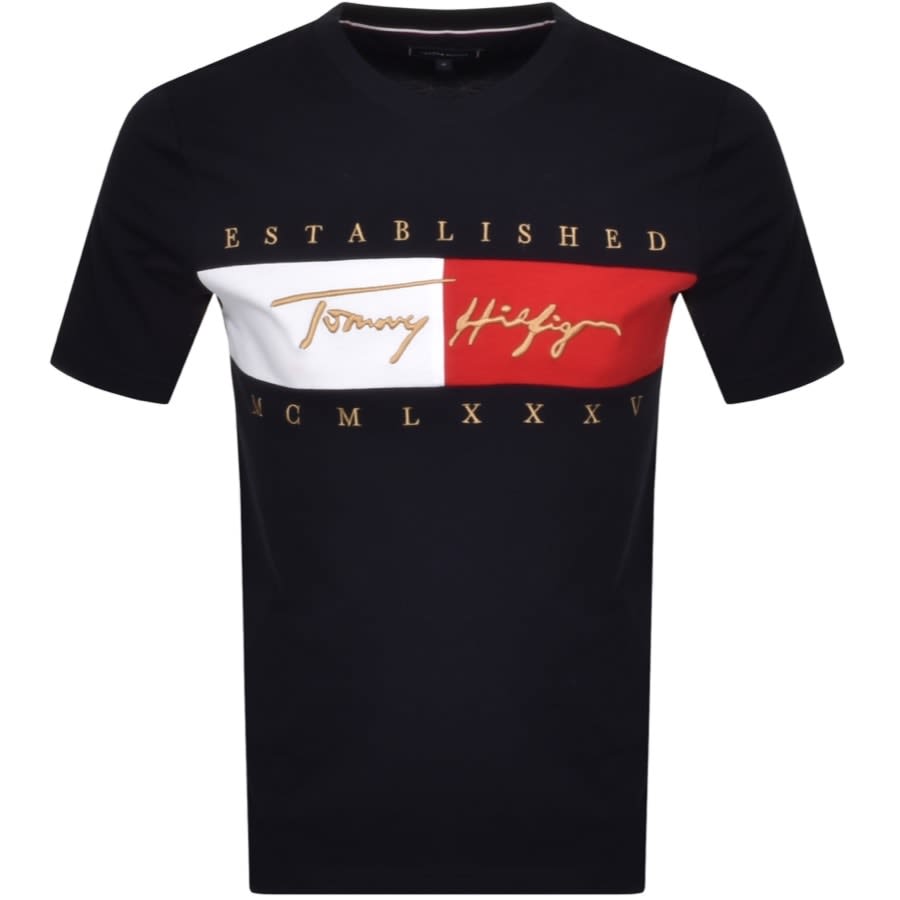 Alternative Image for ProductTommy Hilfiger Logo T Shirt Navy1