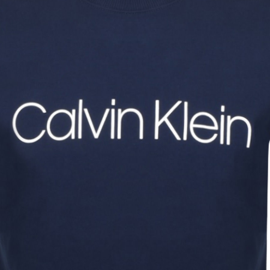 Alternative Image for ProductCalvin Klein Logo Crew Neck Sweatshirt Navy3