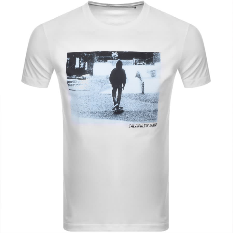 Alternative Image for ProductCalvin Klein Jeans Urban Print T Shirt White1