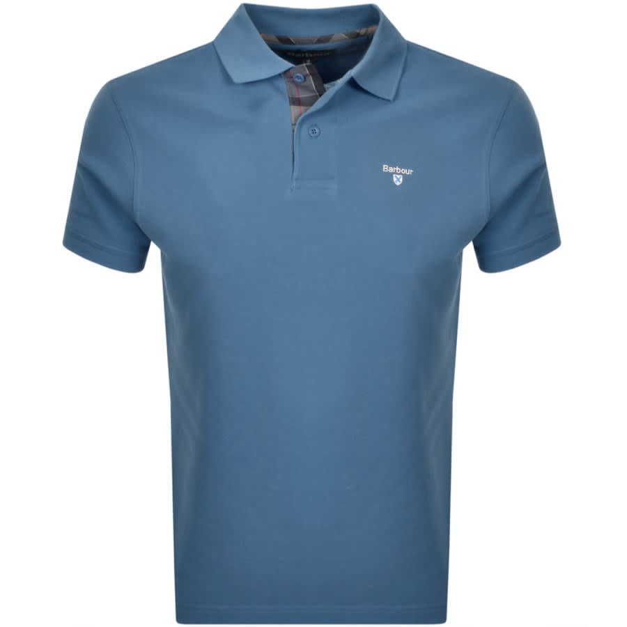Alternative Image for ProductBarbour Pique Polo T Shirt Blue1