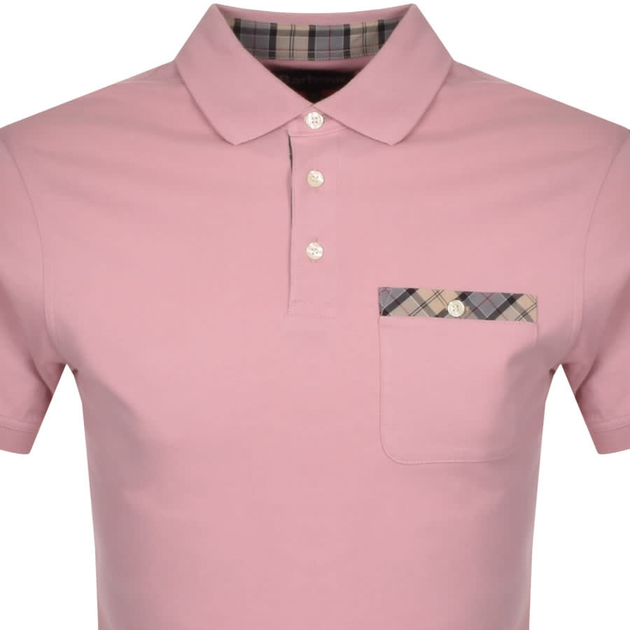 Alternative Image for ProductBarbour Tartan Pocket Polo T Shirt Pink2
