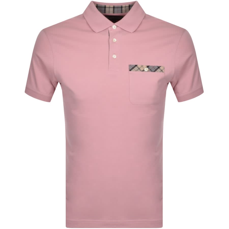 Alternative Image for ProductBarbour Tartan Pocket Polo T Shirt Pink1