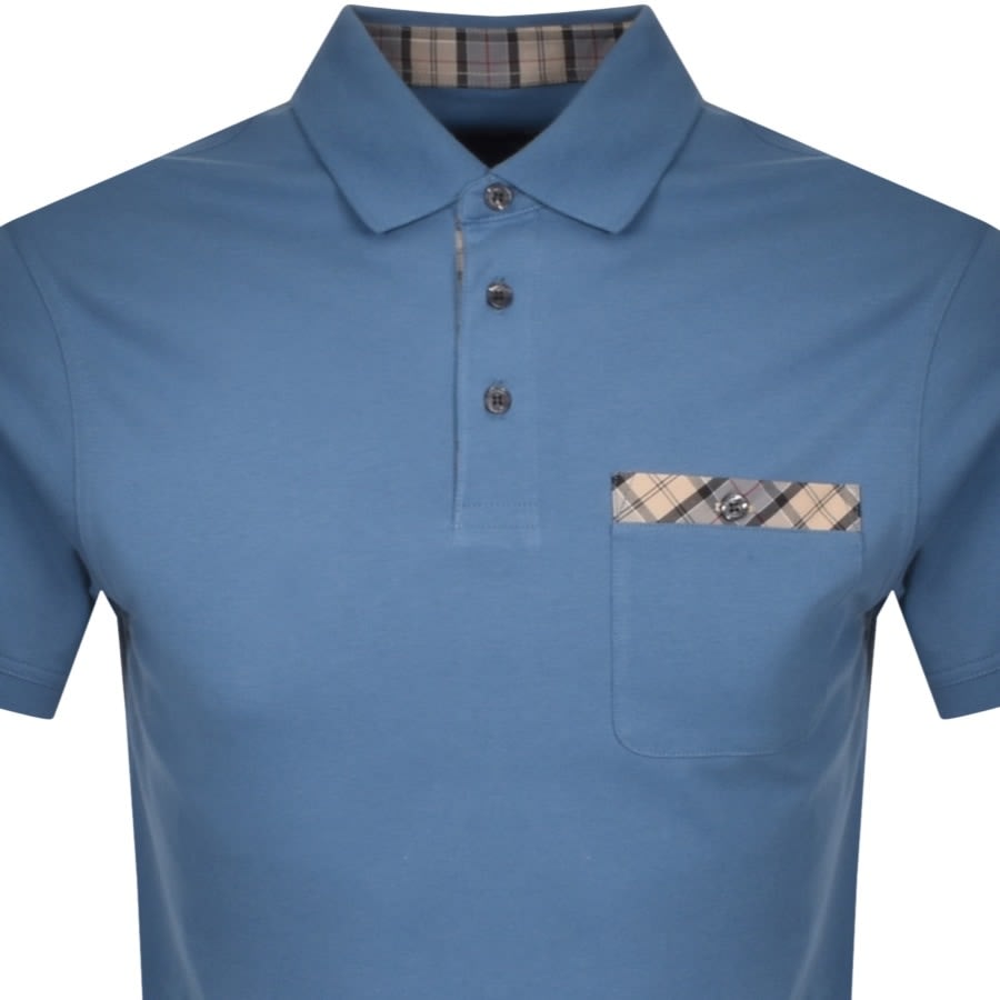 Alternative Image for ProductBarbour Tartan Pocket Polo T Shirt Blue2
