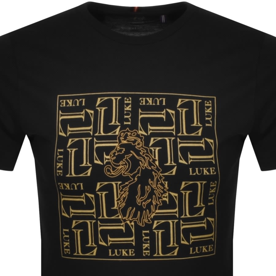 Alternative Image for ProductLuke 1977 De Wolf Print T Shirt Black2