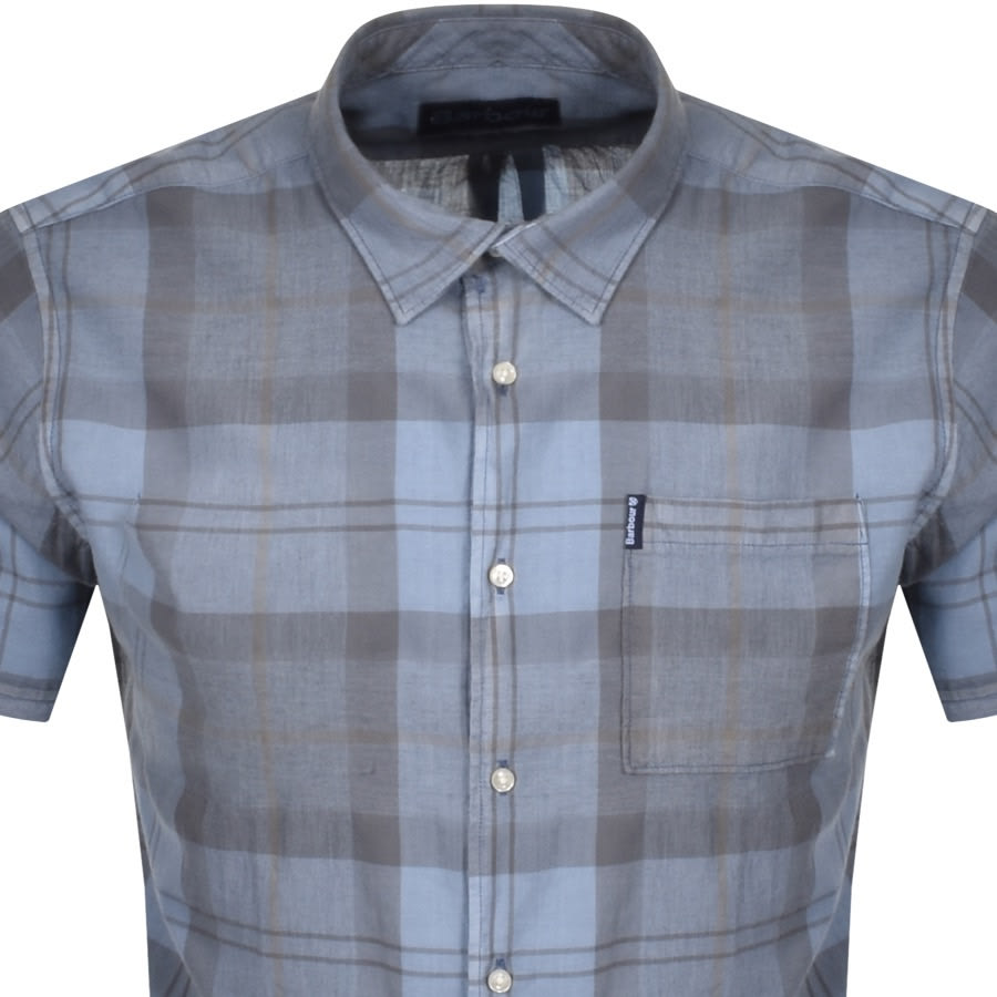 Alternative Image for ProductBarbour Tartan Short Sleeved Shirt Blue2