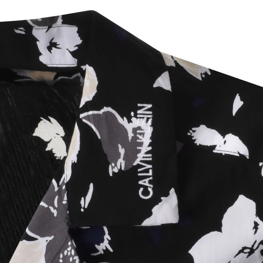 Alternative Image for ProductCalvin Klein Flower Print Short Sleeve Shirt Black3