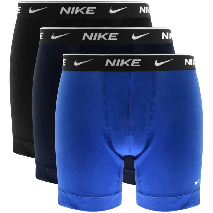 Nike Logo 3 Pack Boxer Shorts Blue | Mainline Menswear