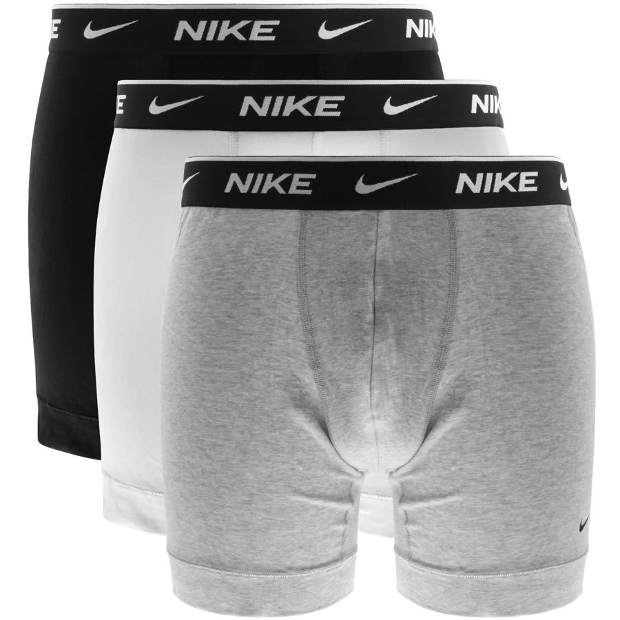 Alternative Image for ProductNike Logo 3 Pack Boxer Shorts Grey1