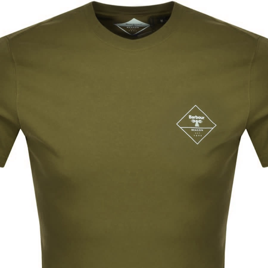 Alternative Image for ProductBarbour Beacon Small Diamond T Shirt Green2
