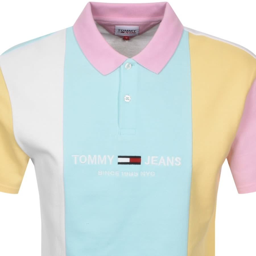 Alternative Image for ProductTommy Jeans Colour Block Polo T Shirt Green2